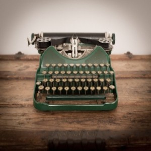 green typewriter